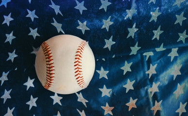 baseball ball background with American flag