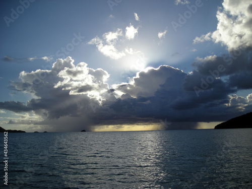 Rain over Five islands Harbour