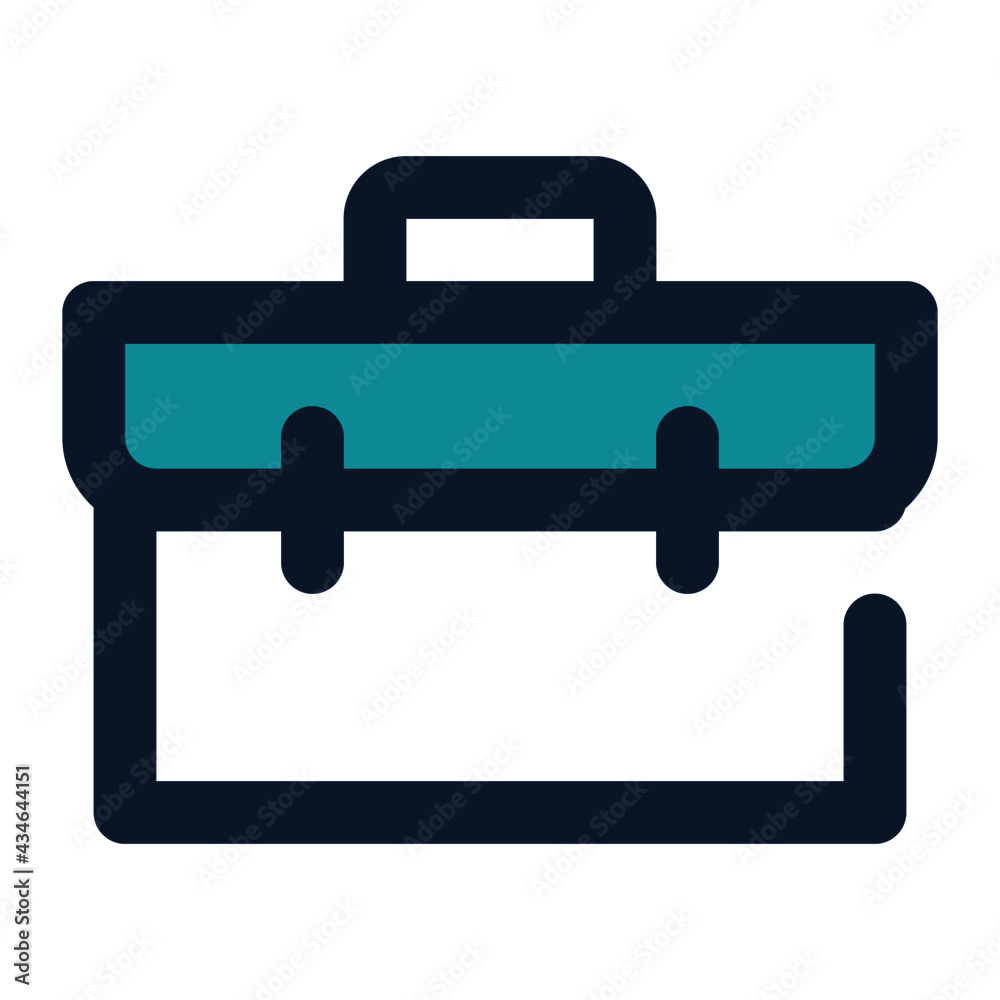 icon briefcase using filled line style and blue color icon briefcase using filled line style and blue color