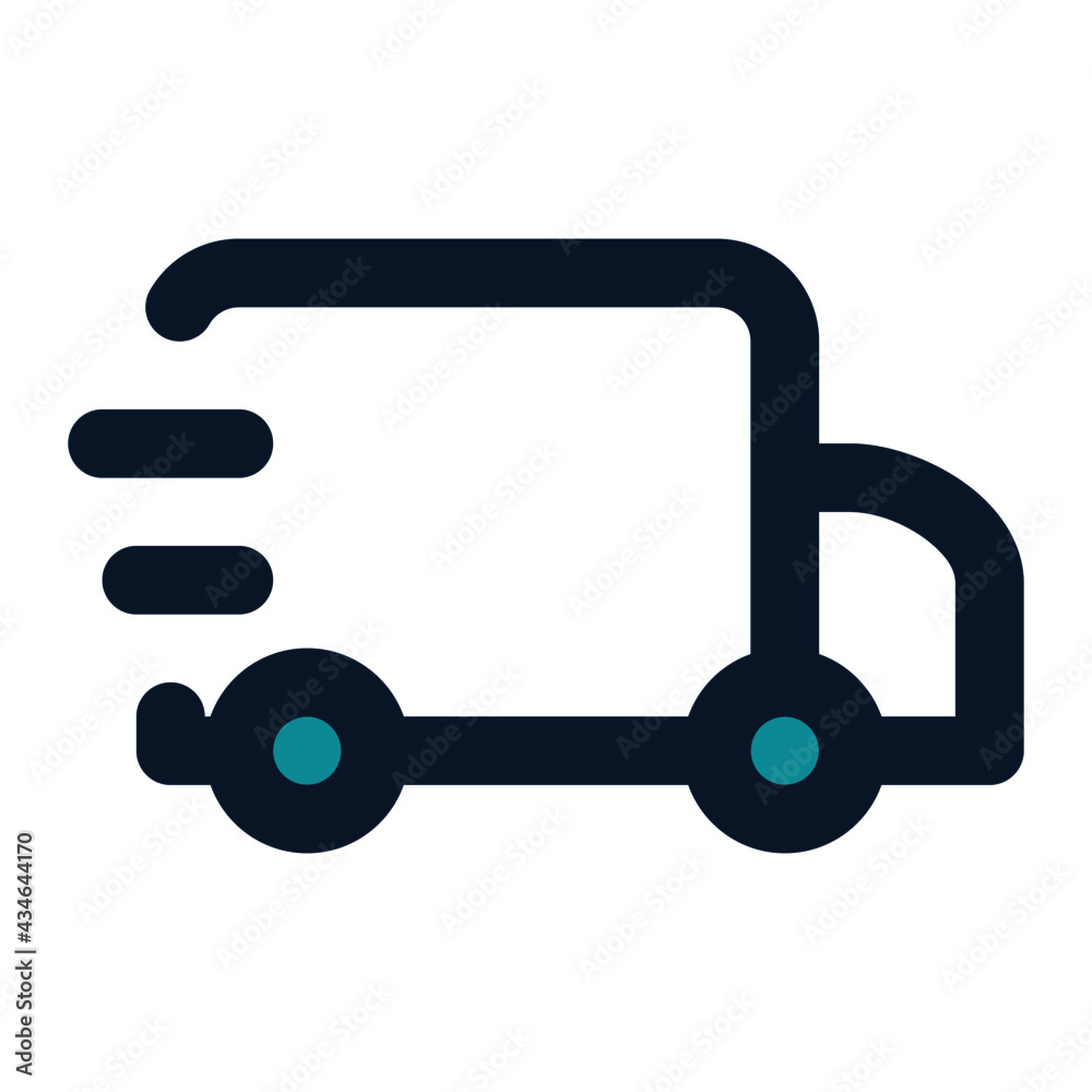 icon courier car using filled line style and blue color icon courier car using filled line style and blue color