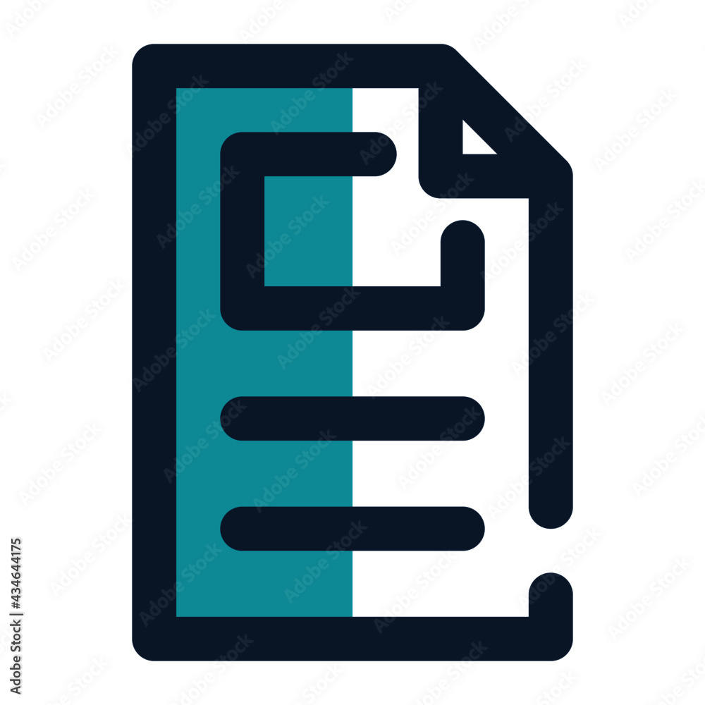 icon document using filled line style and blue color