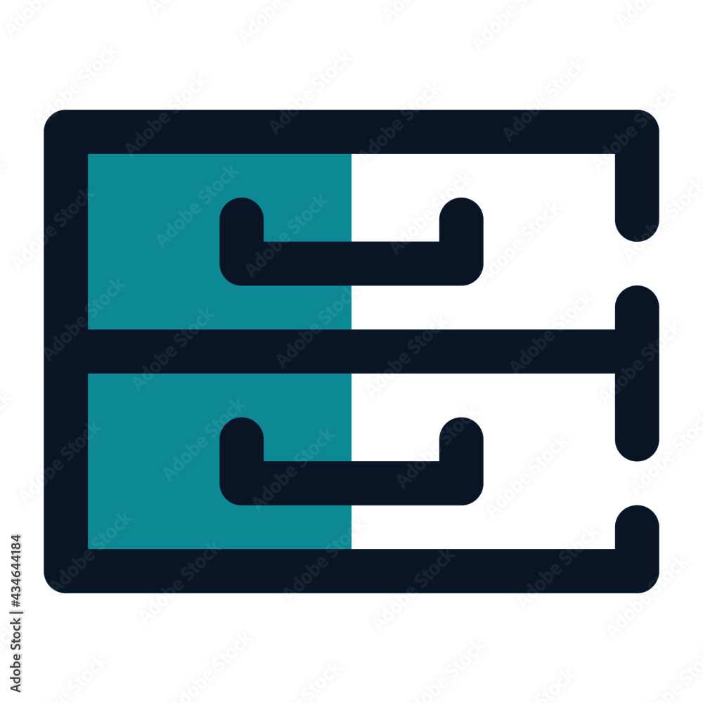 icon drawer using filled line style and blue color icon drawer using filled line style and blue color