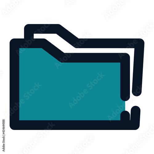 icon archive using filled line style and blue color