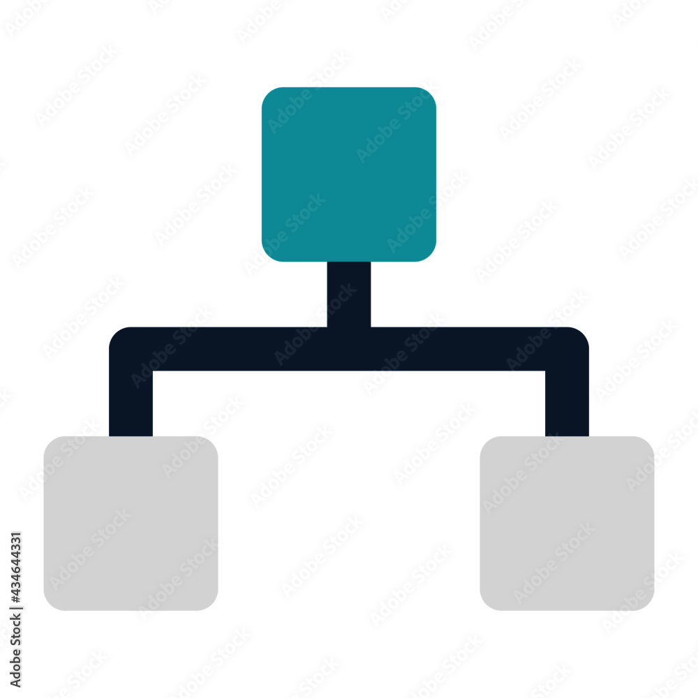 icon organizational structure using flat style and blue color dominate icon organizational structure using flat style and blue color dominate