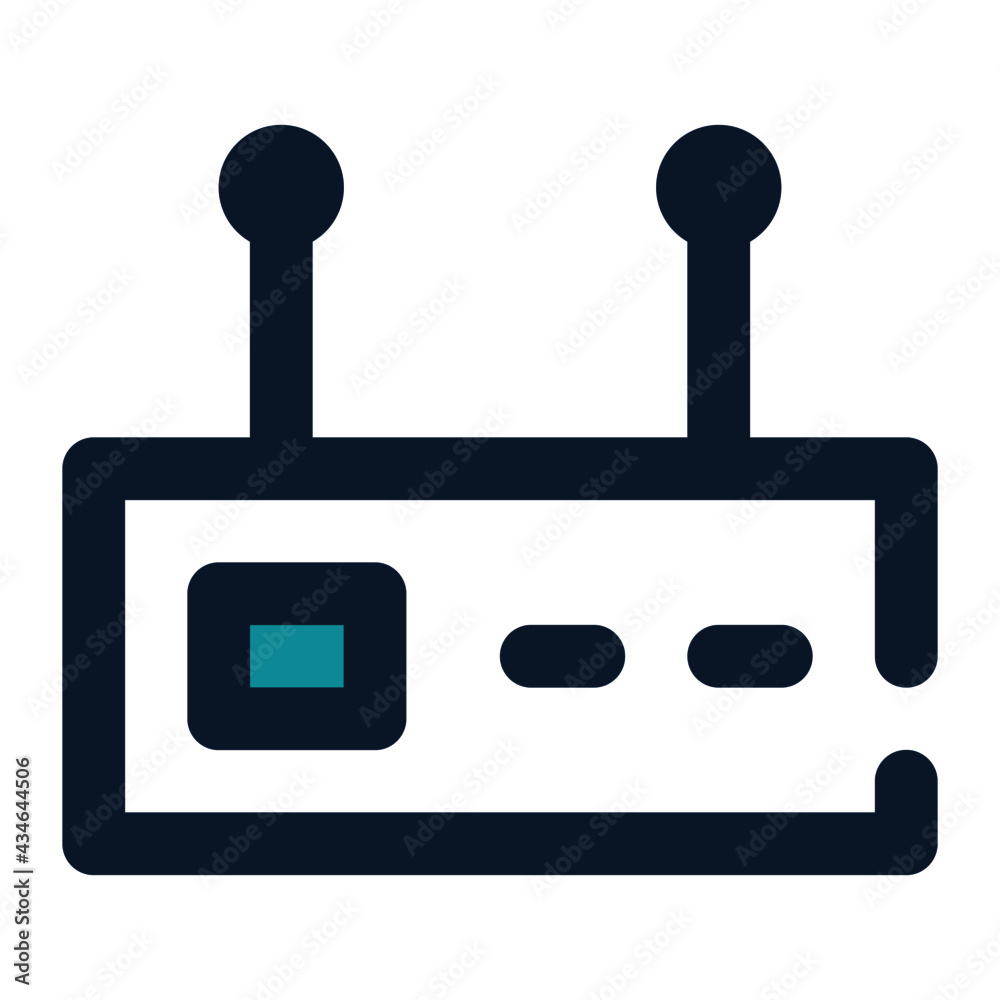 icon router using filled line style and blue color