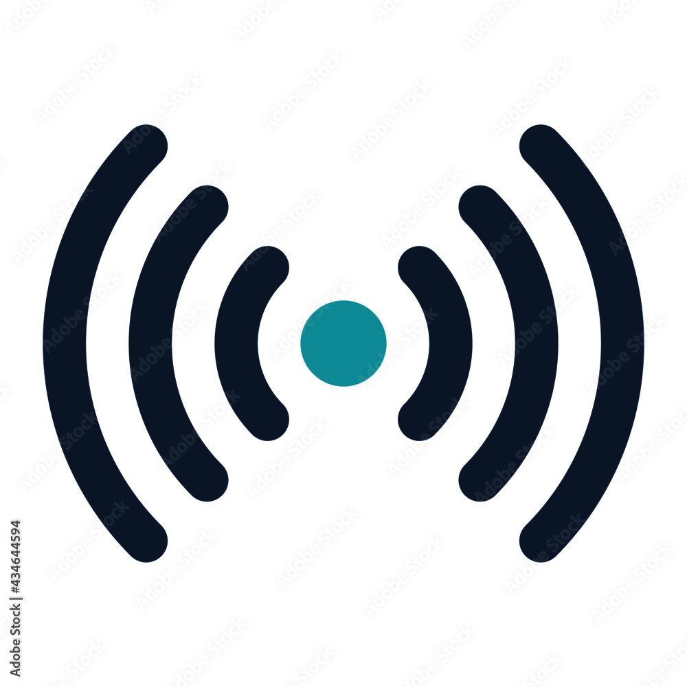 icon signal using flat style and blue color dominate icon signal using flat style and blue color dominate