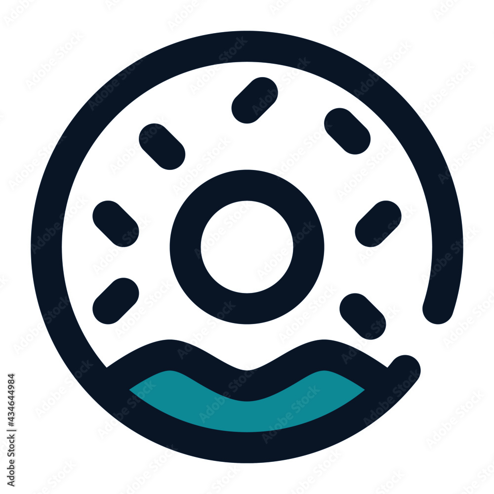 icon donut using filled line style and blue color icon donut using filled line style and blue color