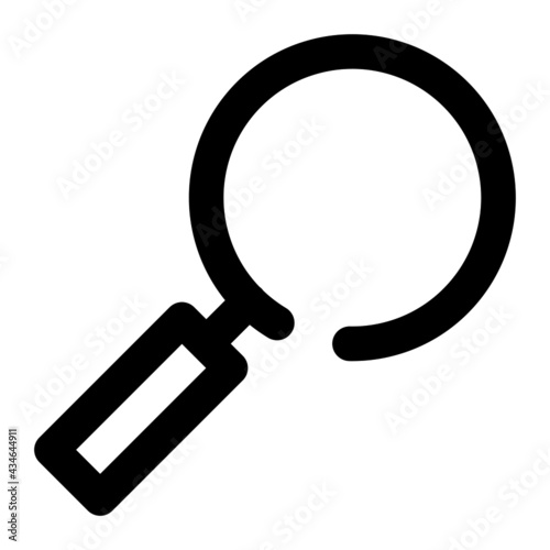 icon a magnifying glass to examine using line style