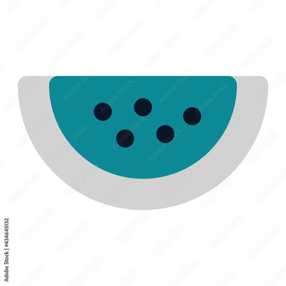 icon watermelon using flat style and blue color dominate icon watermelon using flat style and blue color dominate