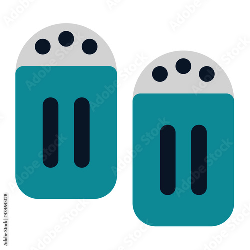 icon spices using flat style and blue color dominate
