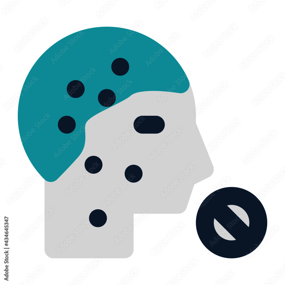 Fototapeta premium icon allergy using flat style and blue color dominate