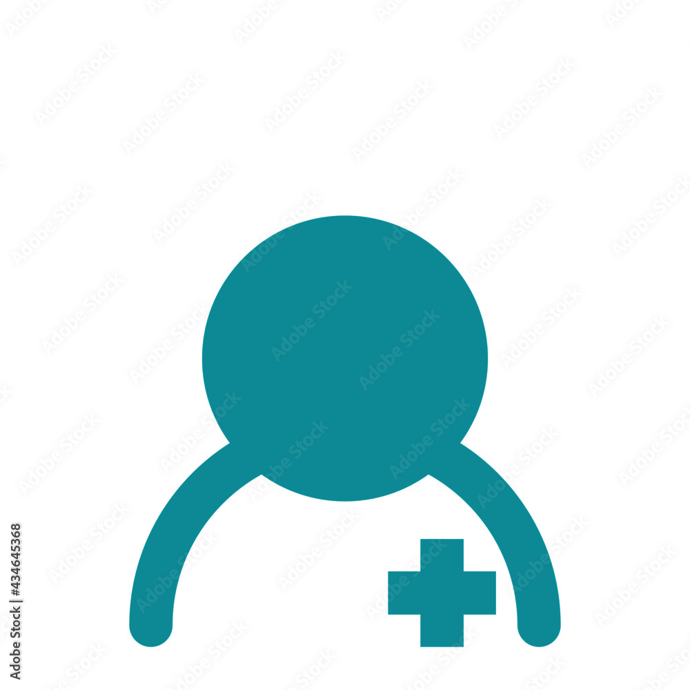 icon patient using flat style and blue color dominate icon patient using flat style and blue color dominate
