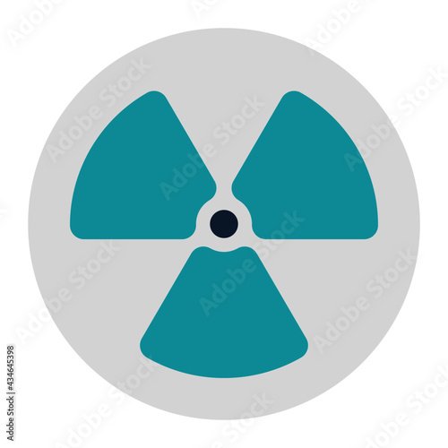 icon radiation using flat style and blue color dominate