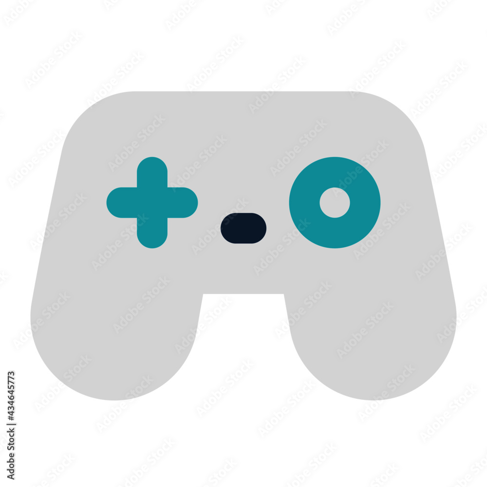 icon stick controller using flat style and blue color dominate icon stick controller using flat style and blue color dominate