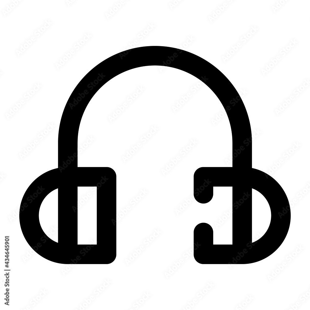 icon headphone using line style icon headphone using line style