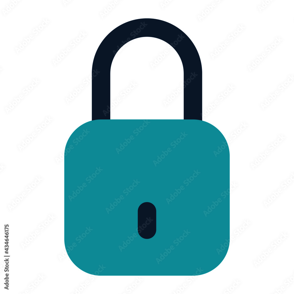 icon locked status using flat style and blue color dominate icon locked status using flat style and blue color dominate