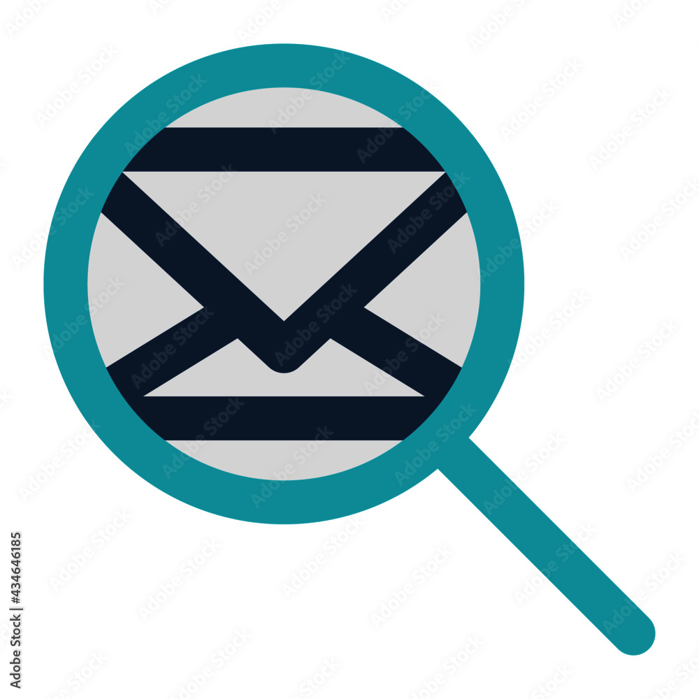 icon scan mail from malware using flat style and blue color dominate icon scan mail from malware using flat style and blue color dominate