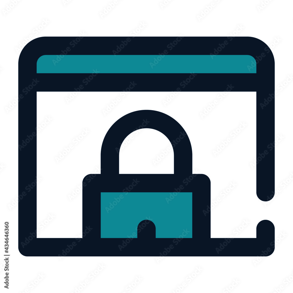 icon secure web using filled line style and blue color icon secure web using filled line style and blue color