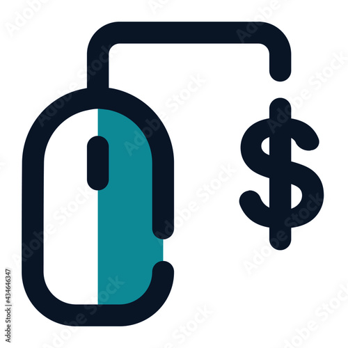 icon ptc using filled line style and blue color