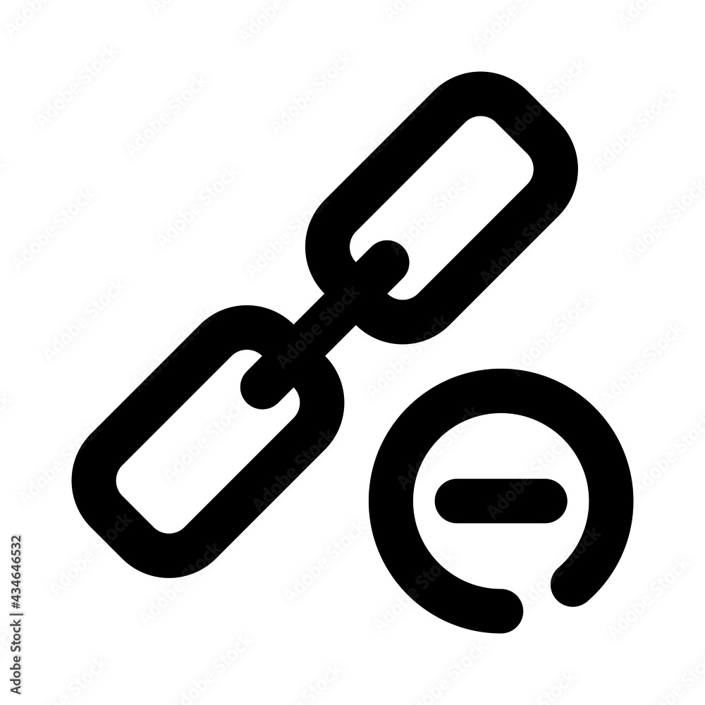 icon remove link using line style icon remove link using line style