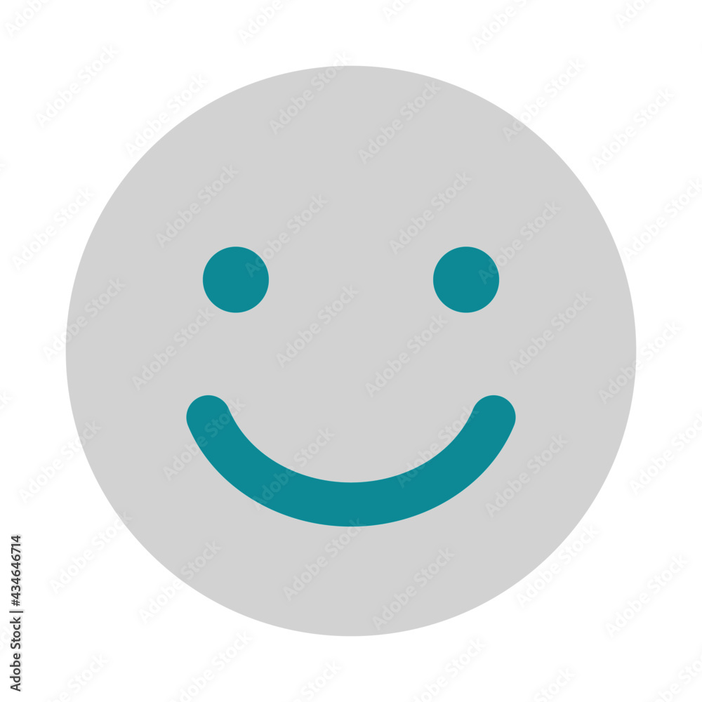 icon happy using flat style and blue color dominate icon happy using flat style and blue color dominate