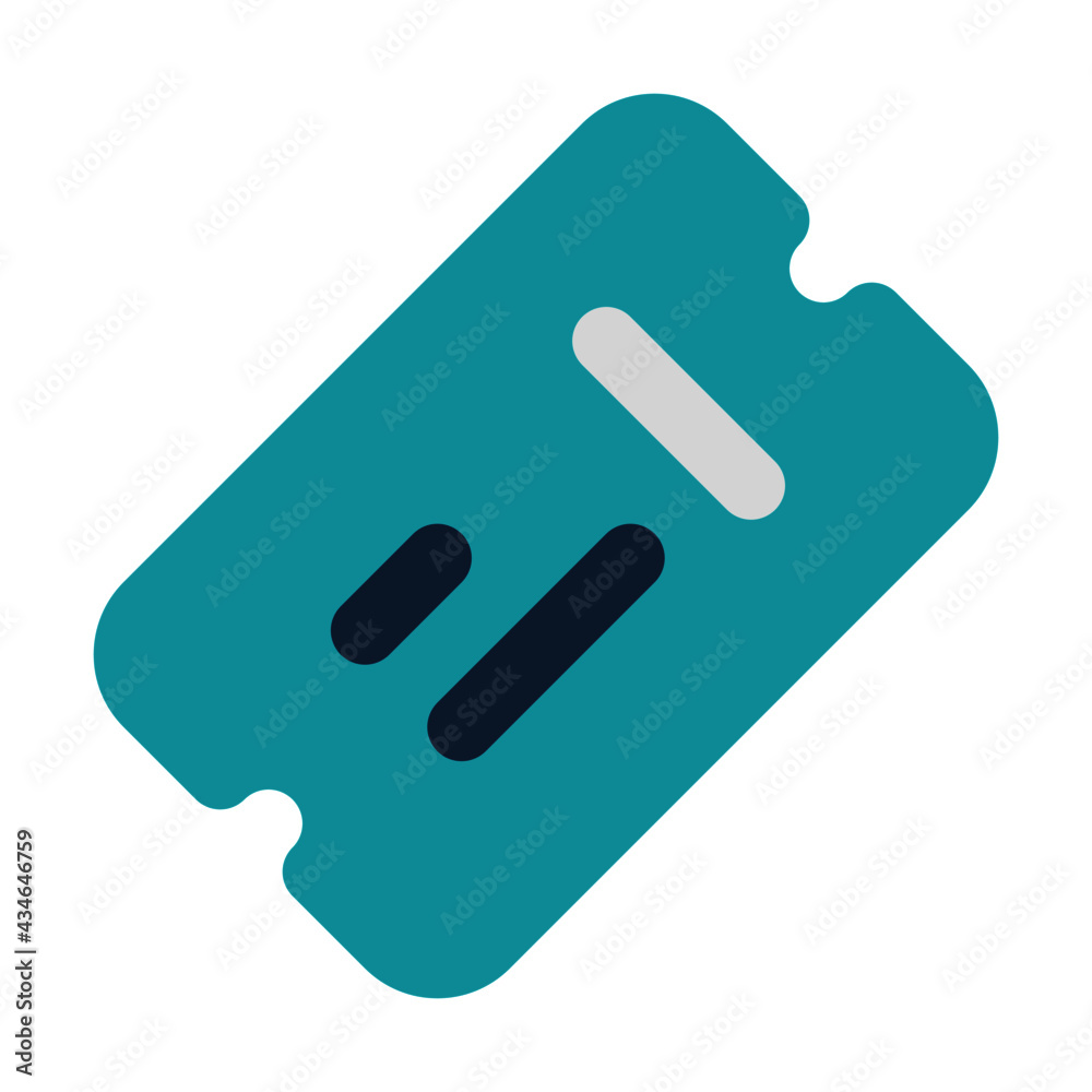 icon ticket using flat style and blue color dominate icon ticket using flat style and blue color dominate