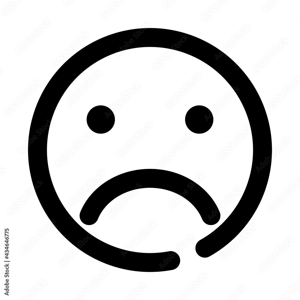 Fototapeta premium icon sad using line style
