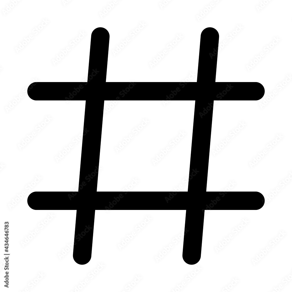 Fototapeta premium icon hashtag using line style