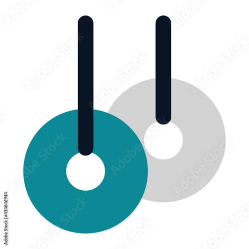 icon athletic ring using flat style and blue color dominate
