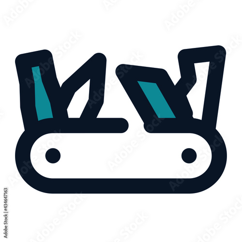 icon multi tools using filled line style and blue color