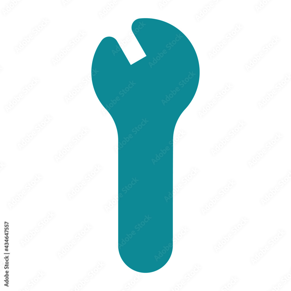 icon wrench using flat style and blue color dominate icon wrench using flat style and blue color dominate
