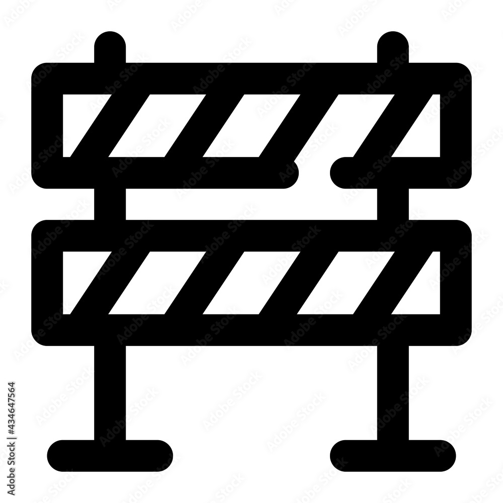 Fototapeta premium icon blocker construction using line style