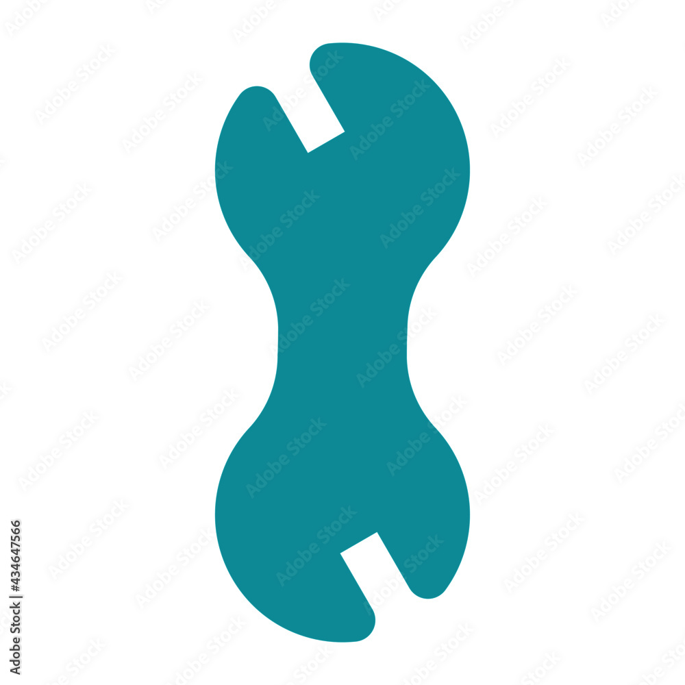 icon wrench double using flat style and blue color dominate icon wrench double using flat style and blue color dominate
