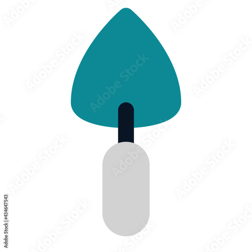 icon trowel using flat style and blue color dominate
