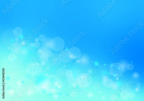 青 キラキラ 綺麗 泡 水中 背景 壁紙