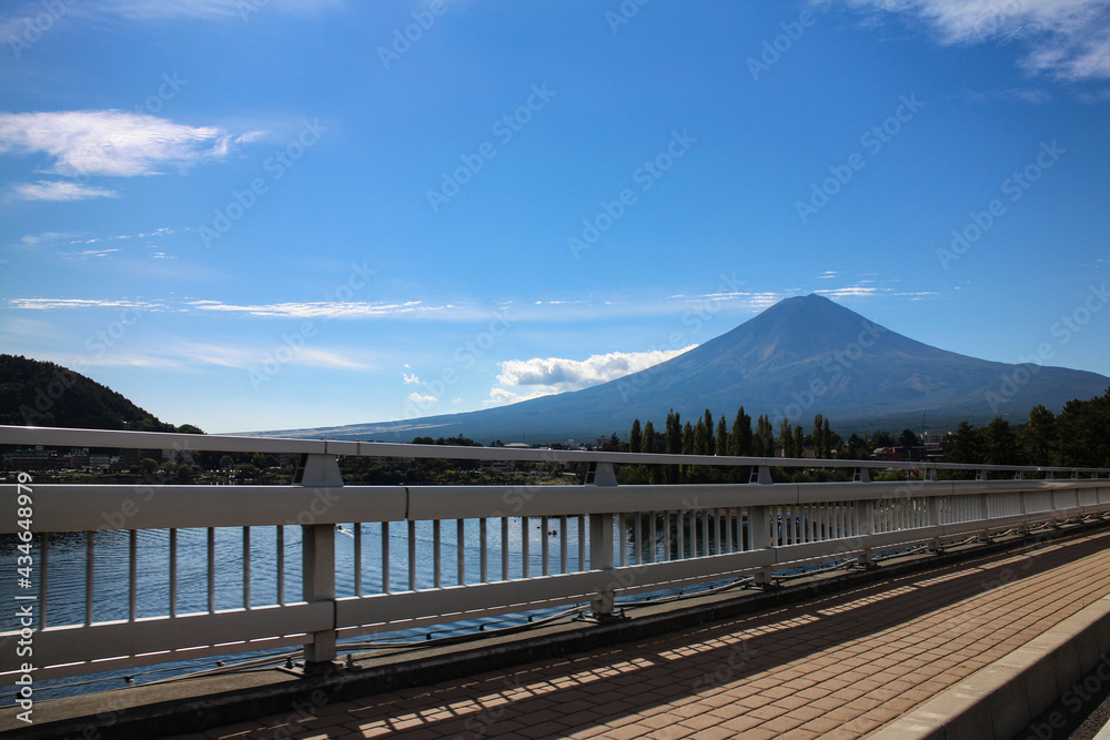 河口湖大橋から望む富士山