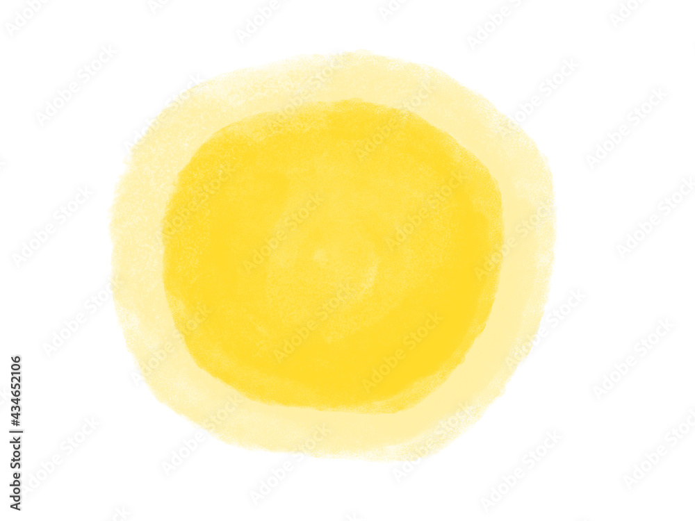 Watercolor yellow circle abstract background. Concepts for poster, wallpaper, card, book cover, packaging..