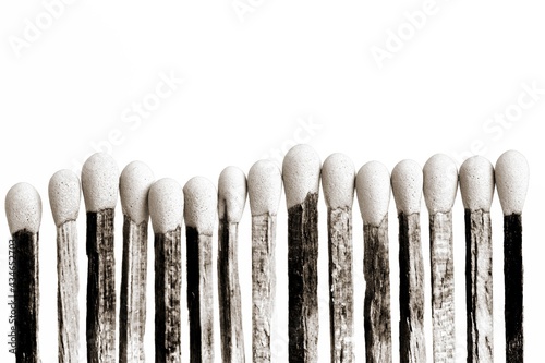 Matchsticks art style on white background