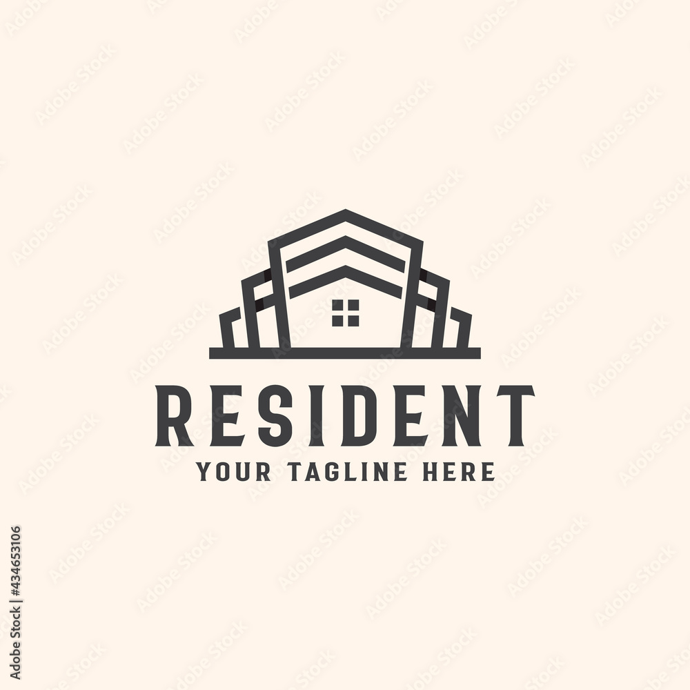 Real Estate Logo Template Vector Illustration