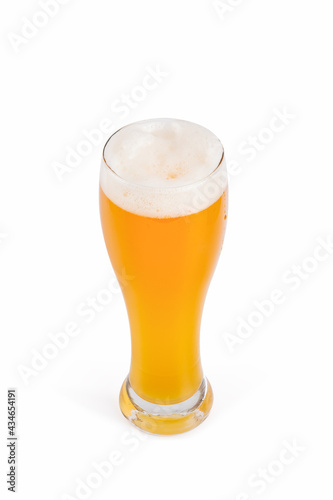 glass of beer isolated, clipping path