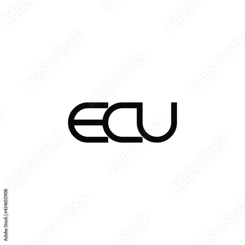ecu letter original monogram logo design