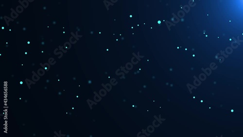 Blue floating small particle deep sea background