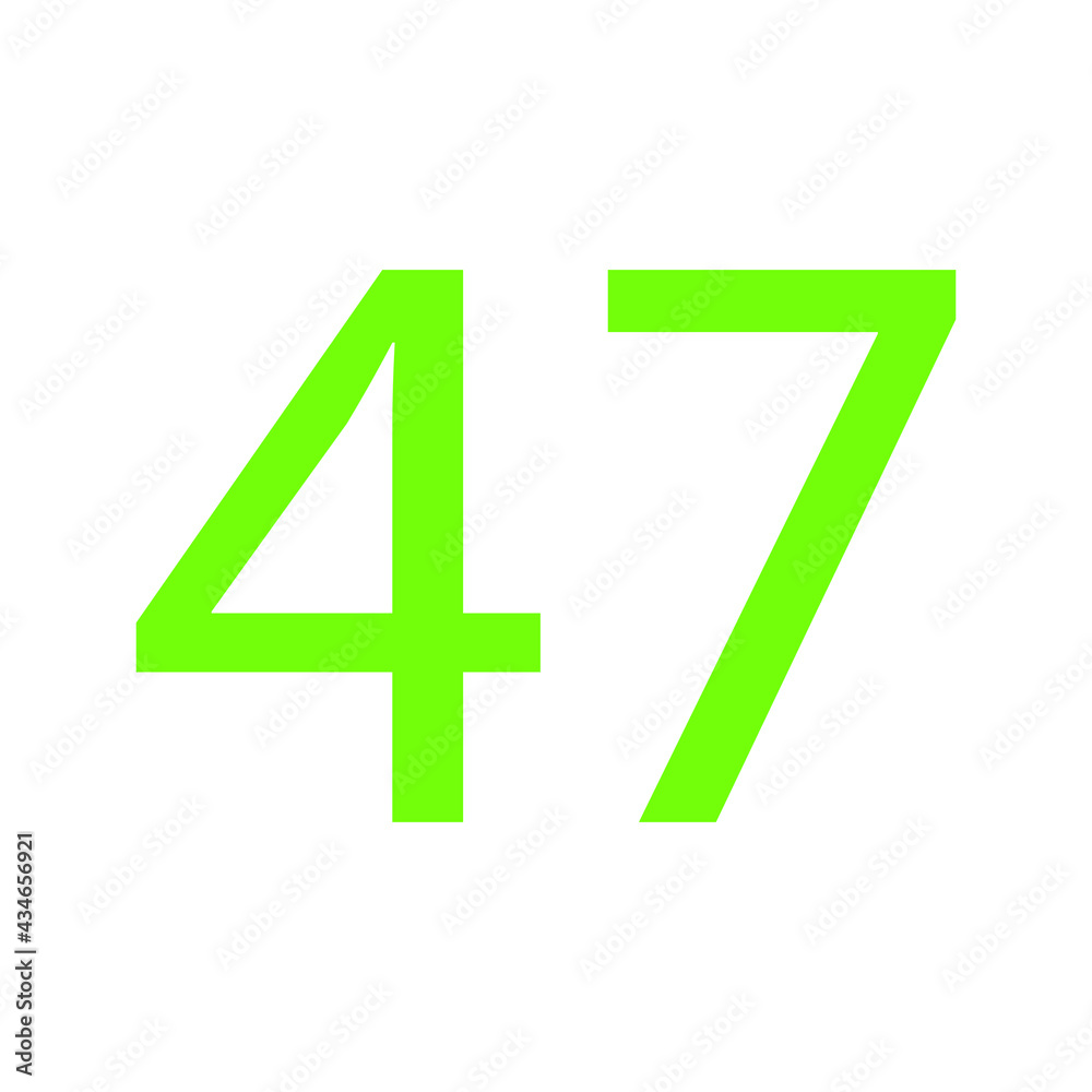 47 NUMBER SIMPLE CLIP ART VECTOR ILLUSTRATION 47 NUMBER SIMPLE CLIP ART VECTOR ILLUSTRATION
