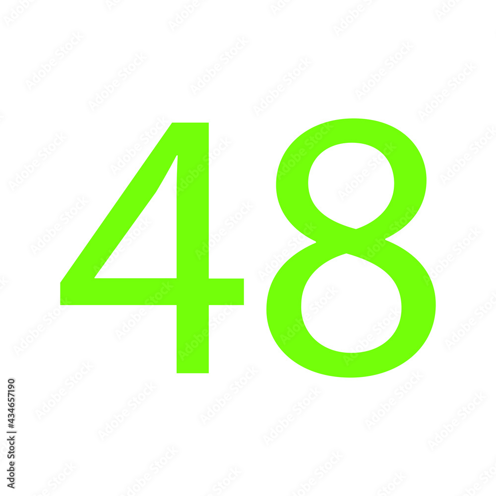 48 NUMBER SIMPLE CLIP ART VECTOR ILLUSTRATION 48 NUMBER SIMPLE CLIP ART VECTOR ILLUSTRATION