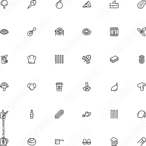 icon vector icon set such as: set, eggcup, away, color, cherry, cask, closeup, dog, sirloin, sharp, tenderloin, herb, wildlife, capellini, print, domestic, parsley, creative, flame, shiitake, jar