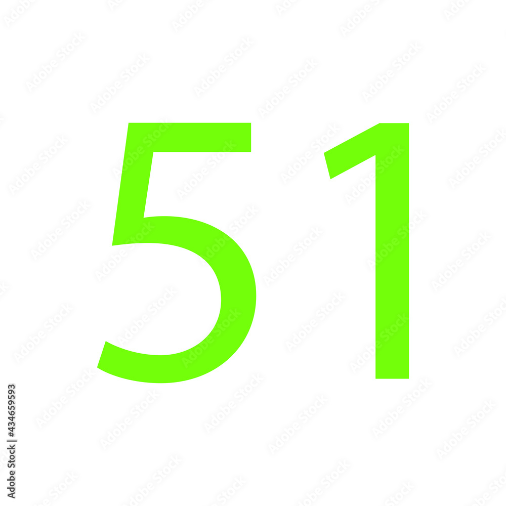 51 NUMBER SIMPLE CLIP ART VECTOR ILLUSTRATION 51 NUMBER SIMPLE CLIP ART VECTOR ILLUSTRATION