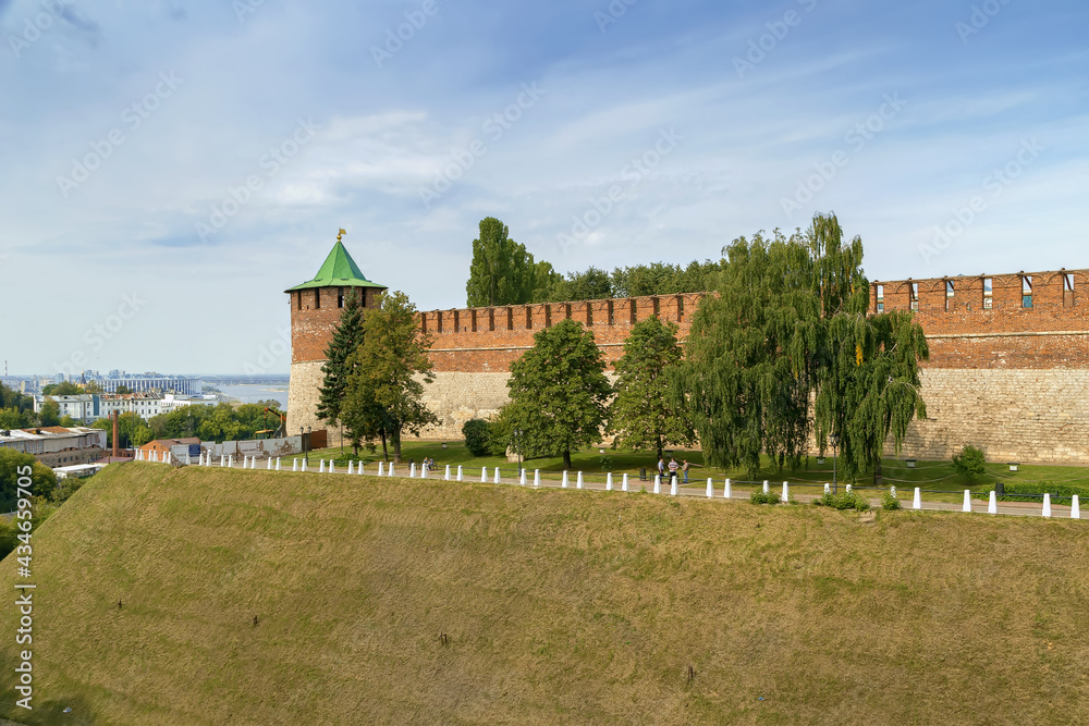 Wall  of Nizhny Novgorod Kremlin, Russia