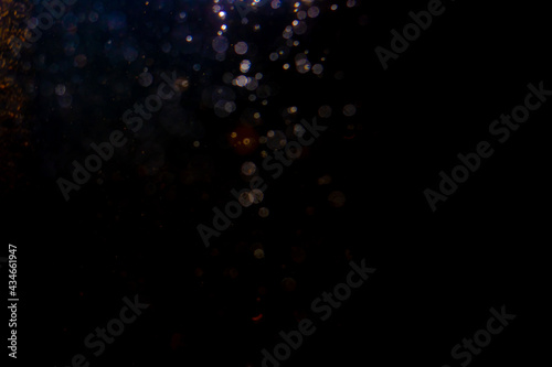 bokeh of lights with black background