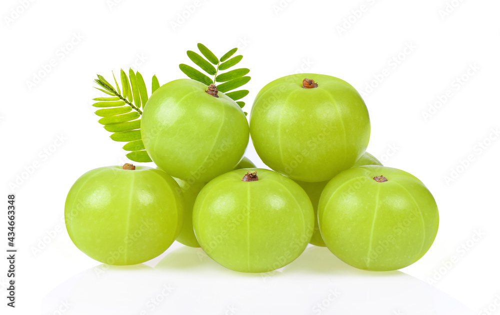 Obraz premium Indian Gooseberry on white