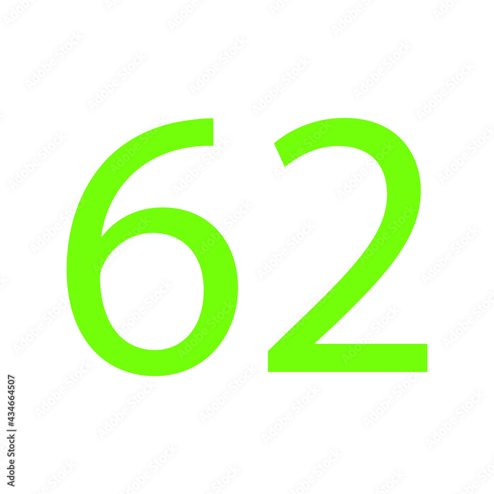 62 NUMBER SIMPLE CLIP ART VECTOR ILLUSTRATION 62 NUMBER SIMPLE CLIP ART VECTOR ILLUSTRATION